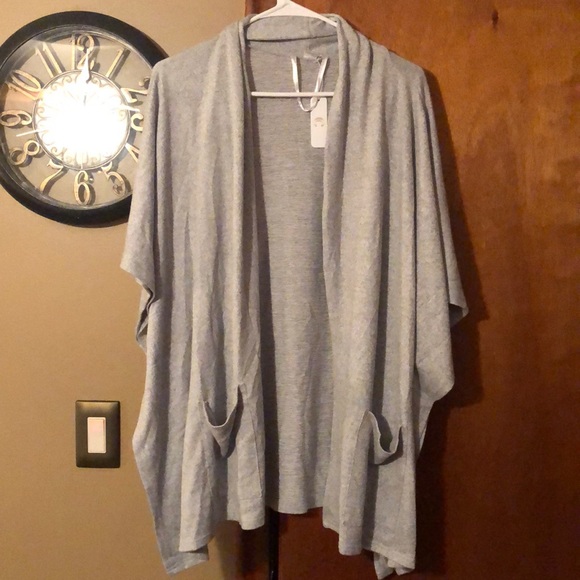 Brand New Charming Charlie Grey short sleeve sweater OS - Picture 1 of 3